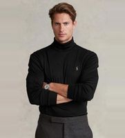 polo ralph lauren para hombre 710760126001 camiseta basica negro l casual algodon manga larga