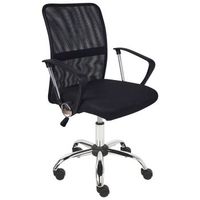 silla de oficina de escritorio giratoria ajustable en altura tapiceria de malla negro best