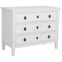 comoda de madera blanca 102x46x80h cm