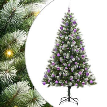 Árbol De Navidad Artificial Con Nieve Esponjosa Y Plegable Vidaxl
