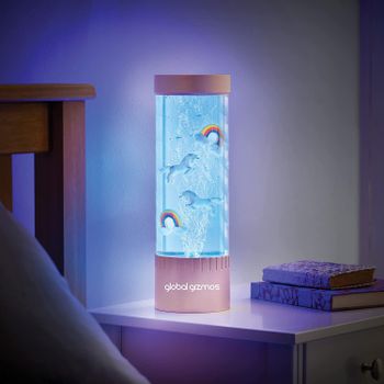 Magical Unicorn & Rainbow Colour Changing Bubble Lamp