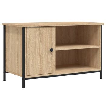 Mueble Para Tv Madera Contrachapada Roble Sonoma 80x40x50 Cm Vidaxl