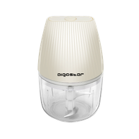 aigostar aimee - picadora electrica 3 cuchillas mini picadora de alimentos recargable usb con cepillo suave y rascado 250ml para verduras frutas ajo hierbas y comida para bebe