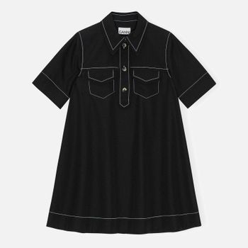 Ganni Sable Crepe Mini Dress - 36