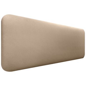 Dhome Cabecero Tapizado Liso Redondeado Polipiel Para Pared Acústicos Cabeceros Absorbentes Cabezal Cama Dormitorio (champan, 160cm)