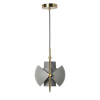 lampara colgante circum gris con pantalla ajustable detalles dorados y casquillo e27 d24 cm
