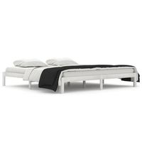 cama doble  cama para adultos  estructura de cama madera maciza de pino blanco 200x200 cm