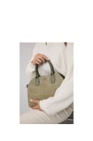 liza mini satchel de cuero genuino