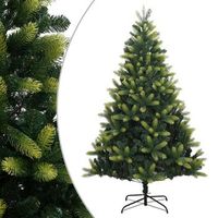 arbol de navidad artificial con bisagras y soporte 180 cm vidaxl