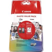 canon pg-540lcl-541xl high capacity ink cartridges  photo paper value pack - 50 sheets