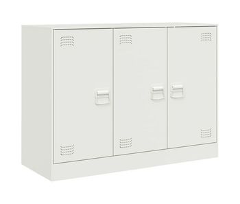 Aparador - mueble de almacenamiento de acero blanco 99x39x73 cm es2233