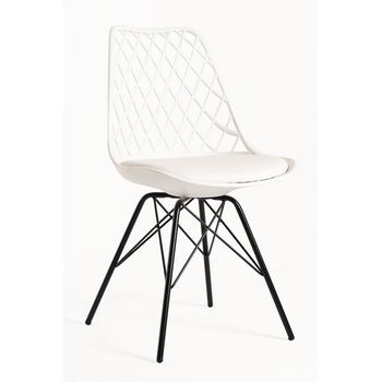 Pack 4 Sillas Iron Mima De Polipropileno 84*49*42 Cm - Blanco
