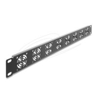 panel trasero delock 67414 para rack 19 1u con soporte para 8 ventiladores