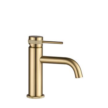 Grifo De Lavabo Rea Lungo Grip Low Brush Gold