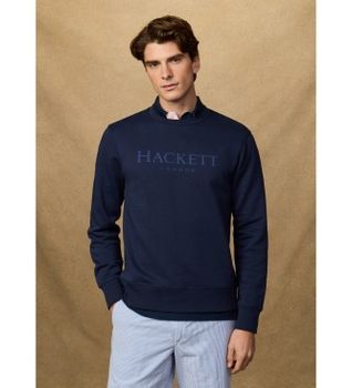Hackett London para hombre. HM5800092 Sudadera Heritage marino (S), Casual, Algodón