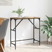 mesa consola - mueble para entrada - madera de ingenieria - madera vieja 75x32x75cm