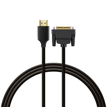 PcCom Essential Cable HDMI a DVI Bidireccional para TV/PC/Monitor/Proyector 2m Negro