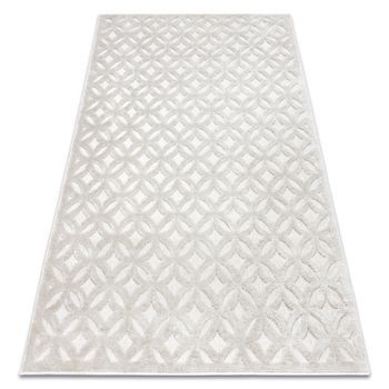 Alfombra Santo Sisal 58507 Calado, Art Déco Beige 200x290 Cm