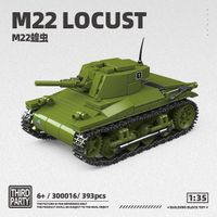 bloques de construccion modelo tanque locust m22 300016 393 piezas tanque ligero militar ladrillos diy juguete coleccionable para adultos