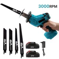 sierra reciproca inalambrica de 3000 rpm con velocidad variable para baterias makita de 21v adecuada para cortar metal madera y tuberias sierra reciproca electrica