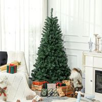arbol de navidad de plastico metal homcom o97x180 cm verde