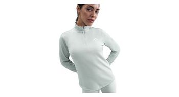 Camiseta nike trail 1 4 zip gris  mujer