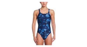 Traje de bano nike swim hydrastrong multi print azul  mujer