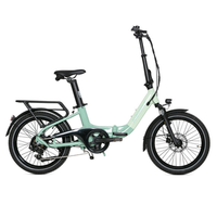 bicicleta electrica urbana con estilo jobobike ace pro 250 w sensor de temperatura 20 ligera para ninas verde