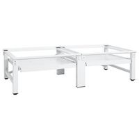 pedestal doble lavadora secadora con estantes extraibles blanco vidaxl