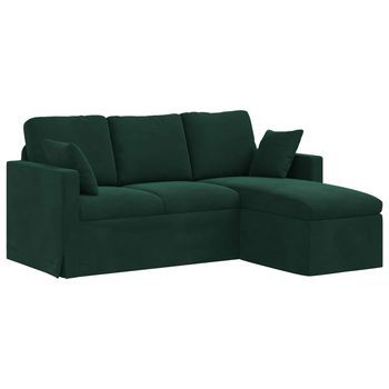Sofá Verde Oscuro 178 X 134 X 80 Cm Terciopelo Vidaxl