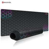 alfombrilla de raton para juegos exco grande con borde cosido base de goma antideslizante alfombrilla de escritorio extendida alfombrilla para teclado para ordenador de oficina y hogar