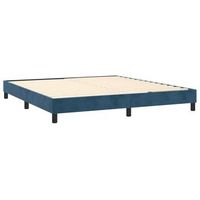 somier de laminas sobre patas estructura de cama 160x200 cm tela terciopelo azul oscuro tdl0207308
