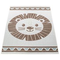 alfombra infantil para interior y exterior twitara beige 140x200 cm