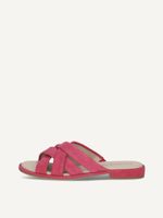 caprice mule pink made of leather with block heel size 40