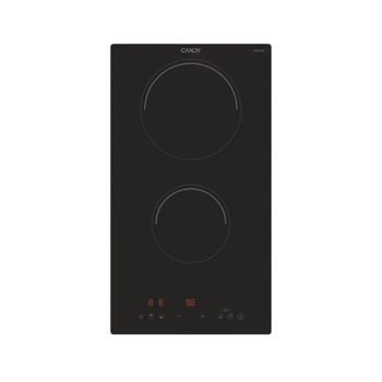 Placa de Inducción Candy CID-30/1 2 Zonas 30cm, Vidrio Negro, Control Táctil, 3500W integrable