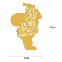 decoracion pared de metal xmasgold-9 oro 40x69 cm