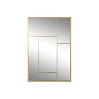 espejo hierro cristal 60x2x90 dorado