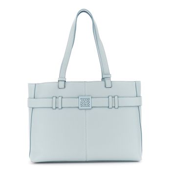bolso de compras efecto piel martillada con motivo de cinturón y accesorio con logotipo sky