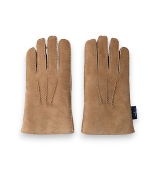 Hackett London para hombre. HM0400133 Guantes de piel Sherling Handstitch beige (M), Casual, Clásico, Taupe