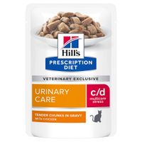 hills prescription diet cd urinary stress sobres para gatos - 12 x 85 g pollo