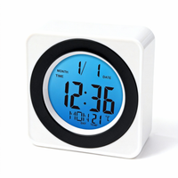 sodany despertador digital voz luz 16 zonas hora mundial temporizador temperatura y snooze pantalla lcd 1224h