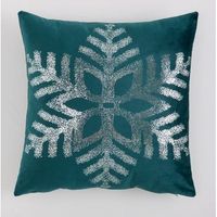 funda de cojin terciopelo neige verde plata 45x45