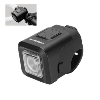 ROCKBROS Faro para Bicicleta 2-en-1 Claxon 450LM Luz Frontal Bicicleta 120dB Claxon de Advertencia IPX6 Impermeable Carg
