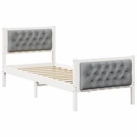 estructura de cama gris claro 75 x 190 cm madera de pino macizo vidaxl