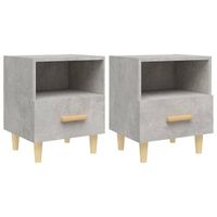 mesitas de noche 2 unidades color gris hormigon 40x35x47 cm vidaxl