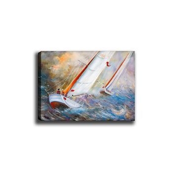 Pintura Decorativa Lienzo Canvas Tablo-142 Multicolor 70x100 Cm