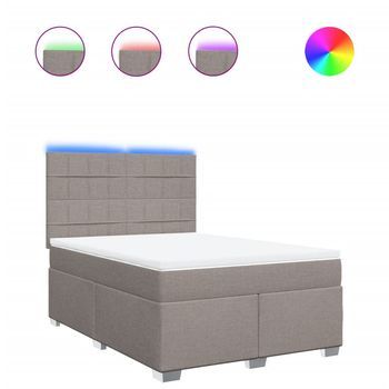 Cama Tapizada 190x140x150,5 Cm Tejido - Taupe