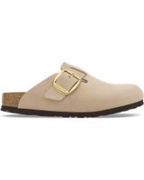 de birkenstock sandalias planas boston big buckle mujer beig beige