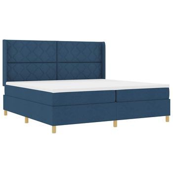 Cama Tapizada 200x200x128 Cm  - Azul