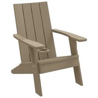 silla de jardin  silla de exterior  sillon adirondack marron claro 75x885x895 cm